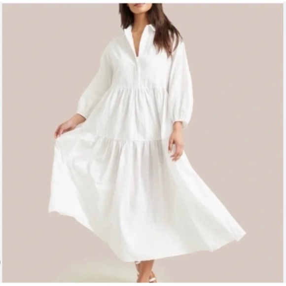 Modern Citizen Dresses & Skirts - Modern Citizen delia cotton tiered white dress sz XS Small